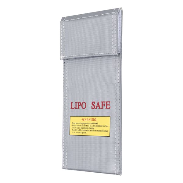 Litiumbatteri Säkerhetsväska Brandsäker Explosionssäker Förvaringspåse Skyddsfodral 10x20cm
