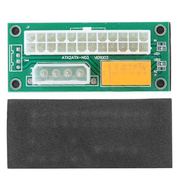 ATX 24PIN Dual PSU Sync Starter Modulkort med 4PIN til Mining Rig, 1 stk.