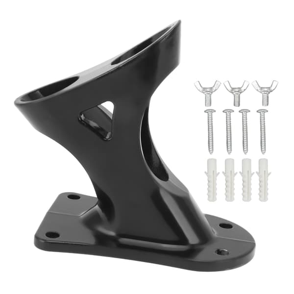 Flaggstångsfäste i aluminiumlegering, svart utomhusväggställ, 1 tums innerdiameter