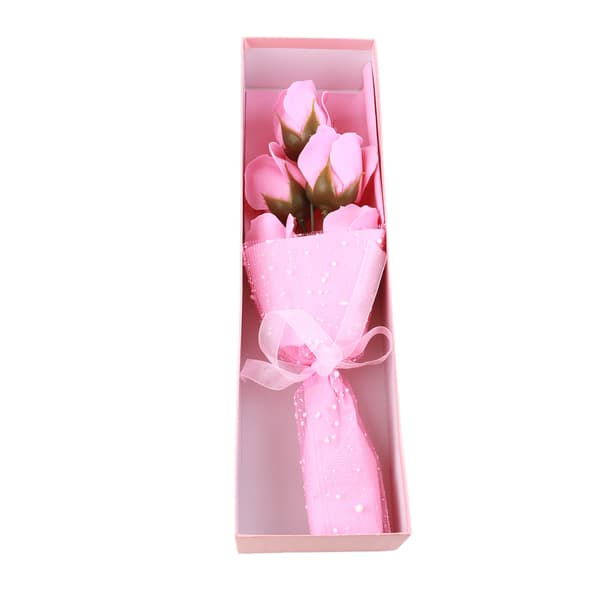 Simulerad Tvålrosor Blomsterbukett Presentförpackning för Mors Dag