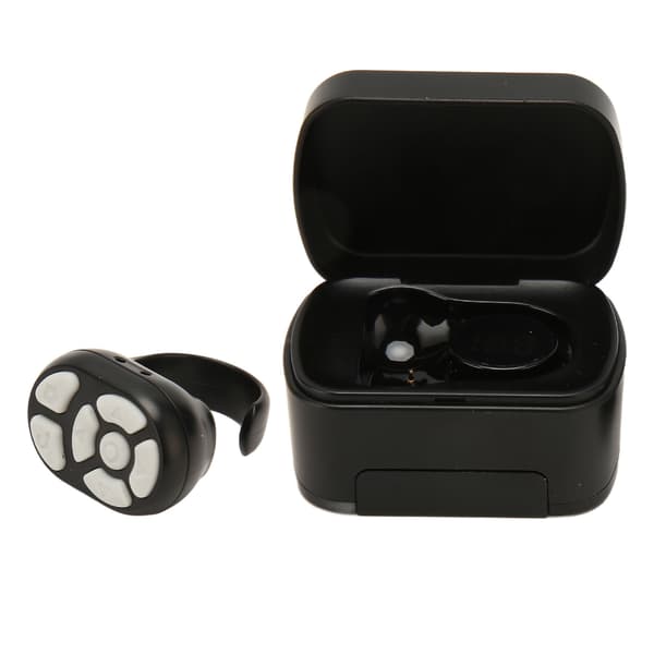 Trådlös Scroll Ring Fjärrkontroll Sidvändare för iPhone iPad iOS Android Surfplatta Svart