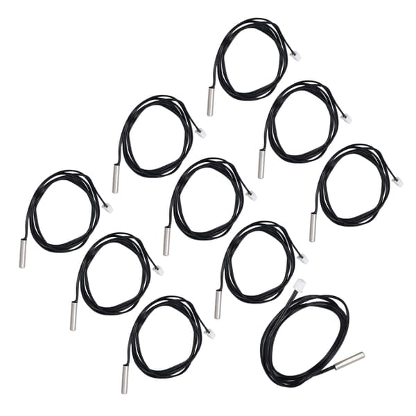 10 stk. NTC Termistor Temp Sensor Probe 5x25mm Cylindrisk Hoved 5K B3470