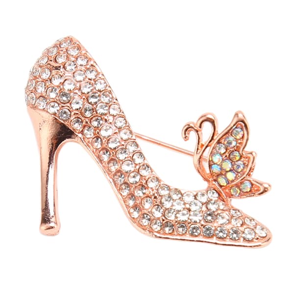 Damer Vit Stilett Glittrande Kristall Brosch Pin Chic Trendiga Modesmycken