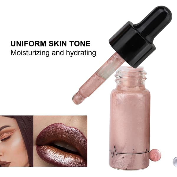 Cremet Glansfuld Flydende Highlighter Ansigt Læbe Lysnende Oplysende Kontur Makeup 01#