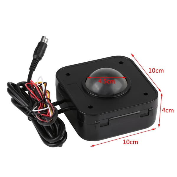 Belyst 4,5 cm rund LED-trackballmus PS/2 PCB-stik til arkade