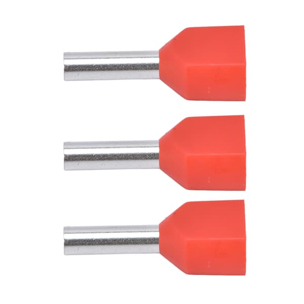 100 STK Kobberrør Isolerede Kabeltyller Krympeforbindelse PVC til 18AWG Ledning, TE1008