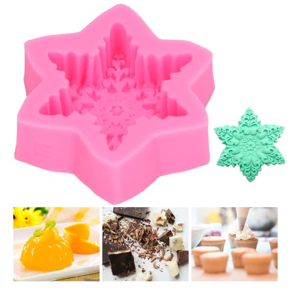 Fondantforme 3D Snefnug Premium Materiale Holdbar Nonstick Elastisk Udbredt Silikoneforme til Kage Chokolade Slik