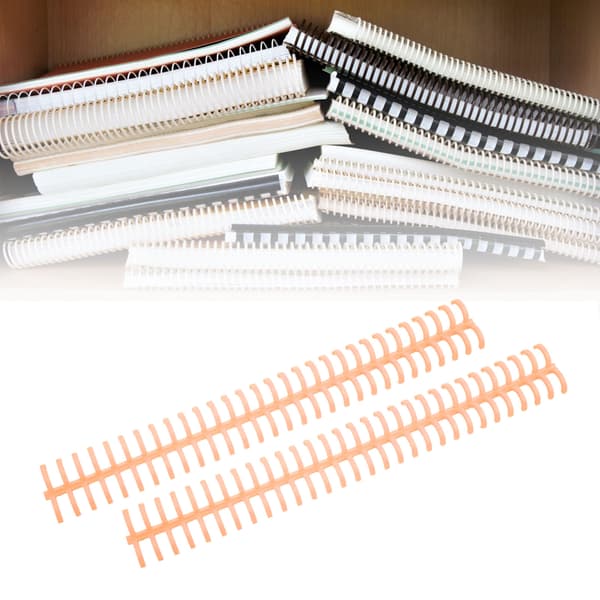 10-pack plastbindningsryggar 30-håls kammar orange 1/2 tum för lösblad