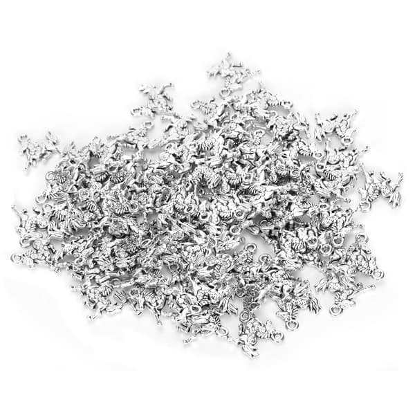 100 st hästhänge legeringsmaterial perforerat armband nyckelring DIY smyckestillbehör