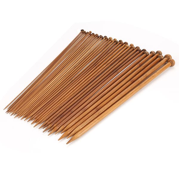 36 st stickor Enkelspetsiga karboniserade stickor 0,2-1 cm storlekar