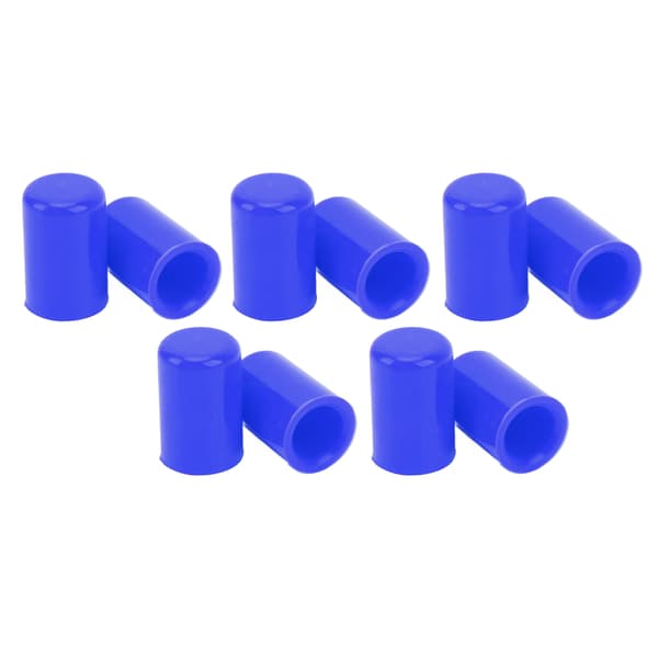 10 st silikonblindlock universell insugningsvakuumslang rörändplugg innerdiameter 14 mm blå