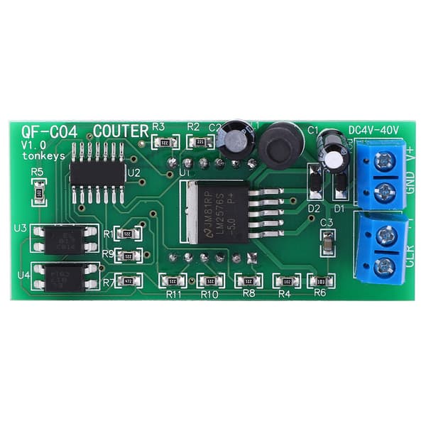 Digital tæller 4-cifret LED-display DC4-40V Hukommelsesbackup QF-C04 Panelmontering