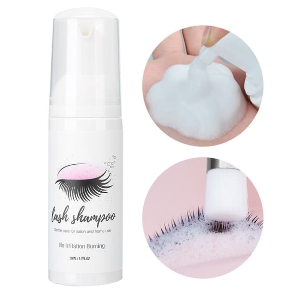 50 ml Lanthome øjenvipperenser Ikke-irriterende øjenvippeforlængershampoo Mild øjenvippeskum