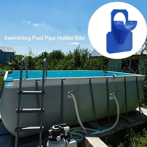 2-pack poolslanghållare, poolslangsstöd, slangklämmor, pooltillbehör