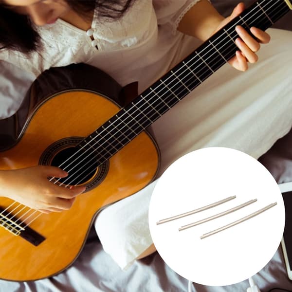 24 st koppargitarrbandtrådssats, 2,2 mm bred, som bild, för elgitarr, reservdelar för musiker