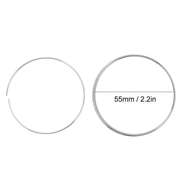 100 stk. 55 mm diameter Memory Wire Armbåndsløkker til smykkefremstilling