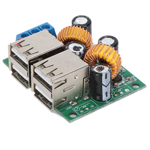 4-vejs USB-oplader modul Buck Converter DC 12V 24V 40V Step-Down til 5V 5A Strømforsyningskort