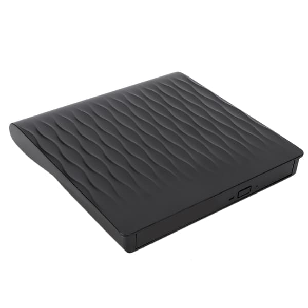 12,7 mm USB 3.0 bærbar ekstern DVD/CD-brænder med tekstureret overflade, sort, til bærbar og stationær pc