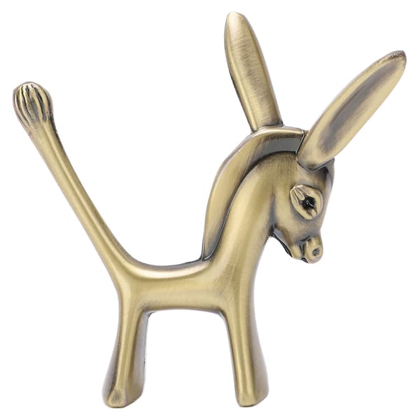 Æsel Ringholder Æselstatuette Holdbar Zinklegering Retro Stil Sikker Ring Organizer til Ringe Smykker