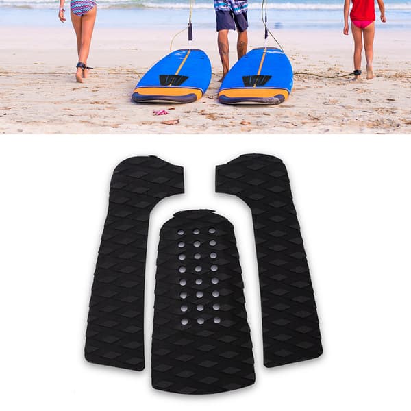 3 st Surf Halkfri Surfbräda Traction Mat Tailpad Däck Traction Svart