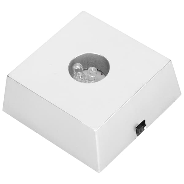 7 farverige LED-lysbase displaystander krystallampeholder lille trapezformet lysbase