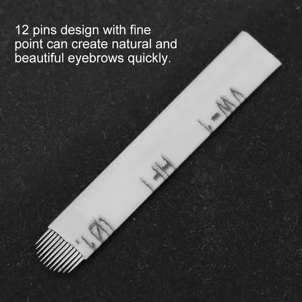 U-formad ögonbrynstatuering Manuell Microblading Semi-permanent steril nålblad 10st 12nålar