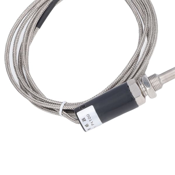 PT100 RTD Sensor Probe, 4-leder skærmet kabel, -200 til 450°C, 5-pak
