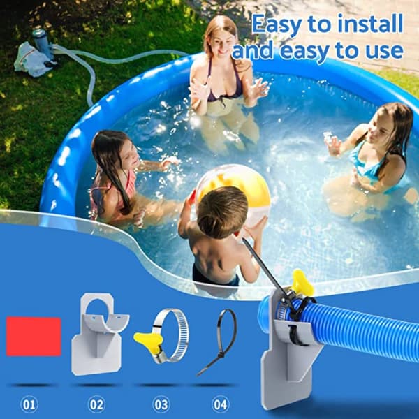 2-pack poolslanghållare, poolslangsstöd, slangklämmor, pooltillbehör