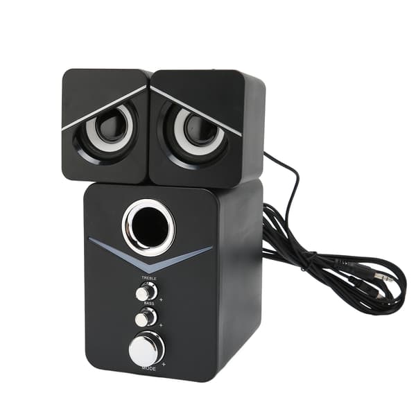 Bluetooth-datorhögtalare 2.1 Djup bas Kompakt skrivbordsljud för bröllopsfest, svart