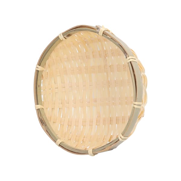 Handvävd Bambu Mini Fruktserveringskorg, Multifunktionell Robust Kök Vardagsrumsinredning, 13x4cm