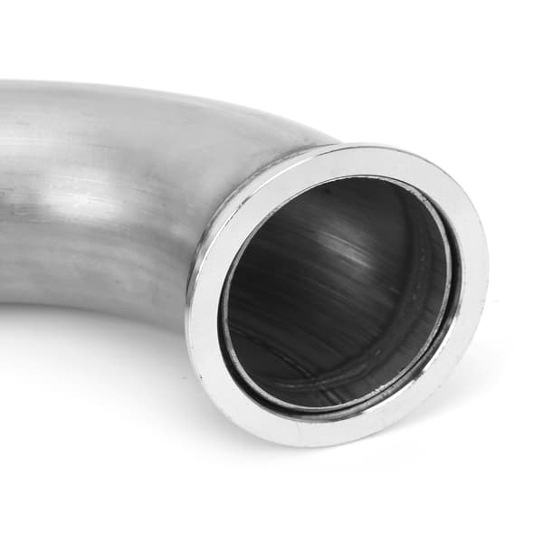 90° Flangealbueadapter Downpipe VBand Klemme Rustfrit Stål 2.5in ID til 3.2in OD