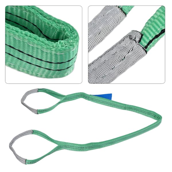 2T Polyester Flad Løftesejl 2M Kran Rigging Stropper Kraftig Web Sling
