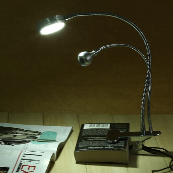 2i1 Bærbar USB Makeup Tatovering Permanent LED Lampe Justerbar Øjenvippe Manicure Lys