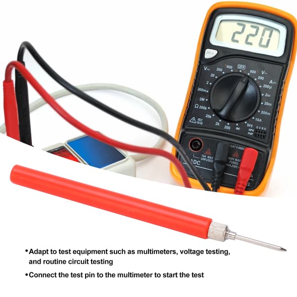 Multimeter testprob lödfri nål för kretskontroll 30Vac-60Vdc 24A röd