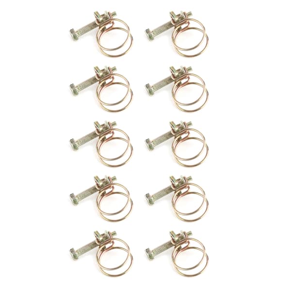 Justerbar slangeklemme i rustfrit stål til VVS, 13-16 mm, 2-pak