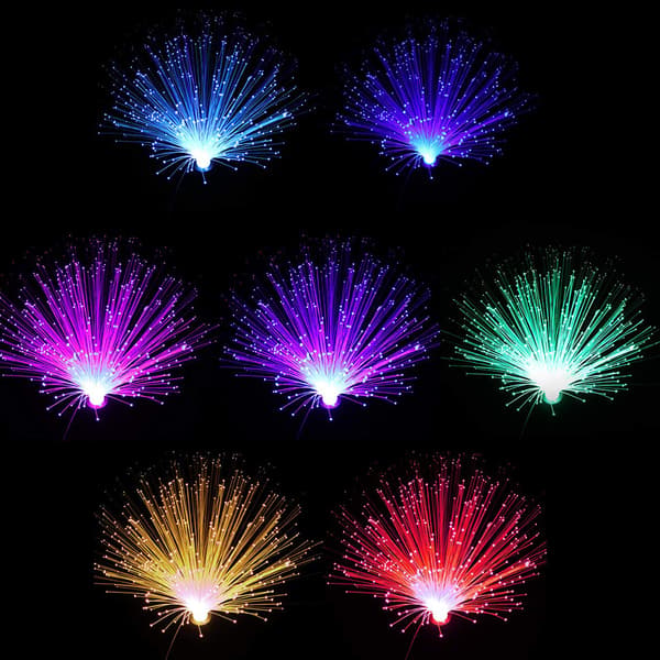 Romantisk fiberoptisk natlampe med farveskiftende LED