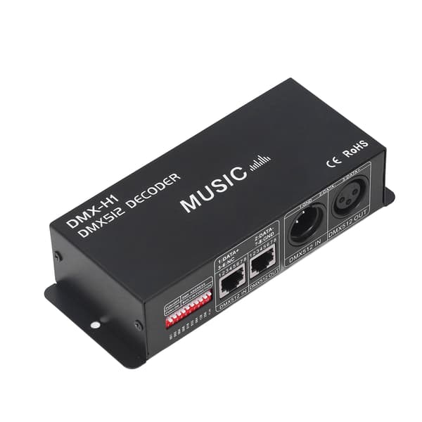 4-kanals DMX512-dekoder justerbar RGB LED-dæmpercontroller til barer, hoteller, ædru barer 8A
