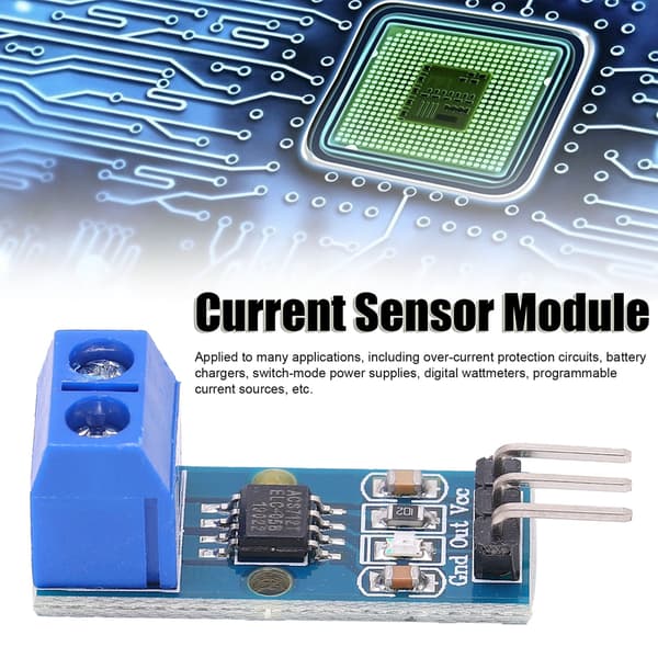 ACS712 Hall Effect Strömsensor 5A, Strömövervakningsmodul för Arduino & Industriell Kontroll