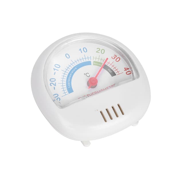 Mekanisk køleskabstermometer med stor urskive (hvid)