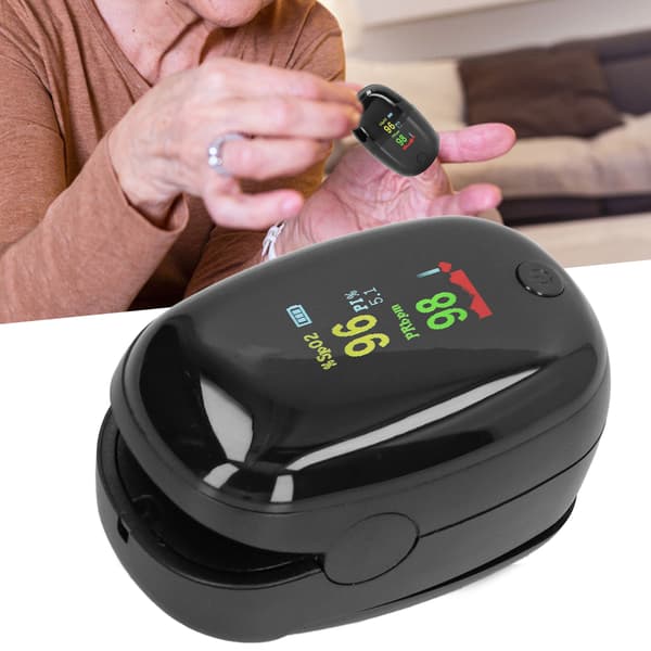 Fingertipspuls-oximeter SpO2-måler Blodiltmætningsmonitor med snor