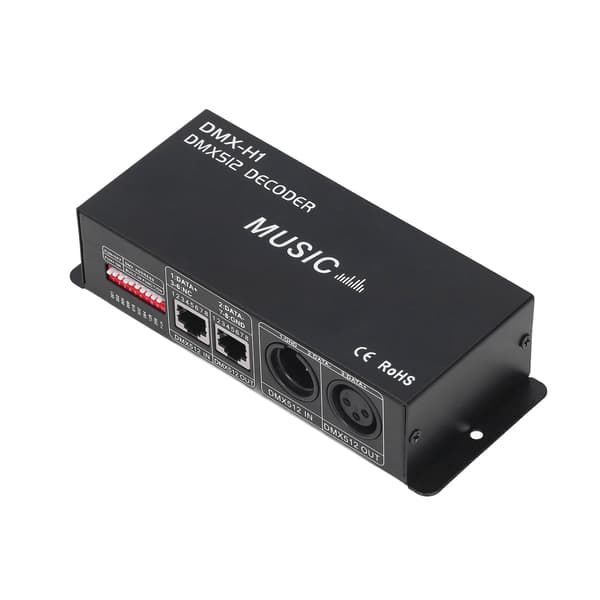4-kanals DMX512-dekoder justerbar RGB LED-dæmpercontroller til barer, hoteller, ædru barer 8A