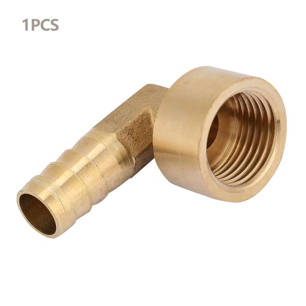 Messing albue slangestuds, G1/2 indvendigt gevind, 12 mm studs, konnektoradapter