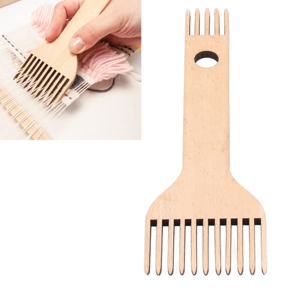 Vævekam Dobbeltendet Ergonomisk Design Holdbar Bøg Blank Overflade Trævævekam til Vævehåndværk