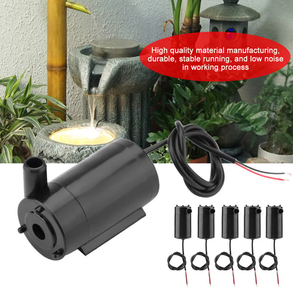 5 st Mini DC 3V-5V Dränkbar Vattenpump för Akvarium Fontän