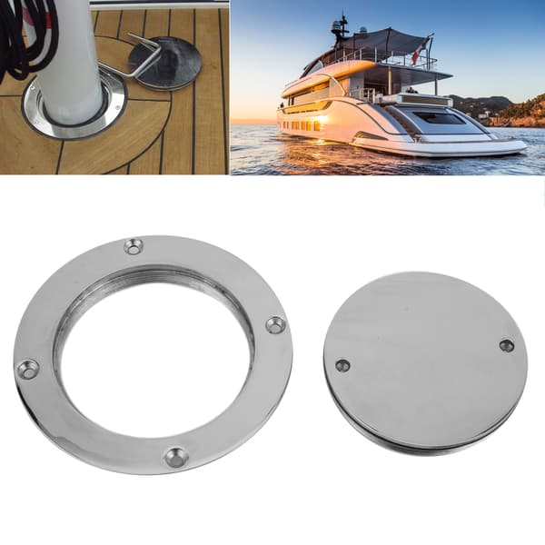 4 tommer 316 dækplade i rustfrit stål med nøgle til yacht marine hardware tilbehør