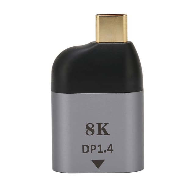 Type-C uros-DP1.4-sovitin, metalli 4,5x2,2x1,2cm 15g Win Android Mac -laitteille, 1kpl