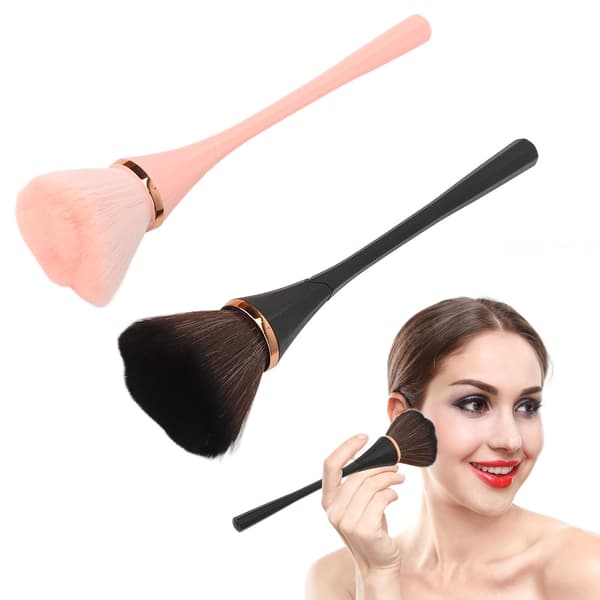 2 stk. make-up børstesæt Nøjagtig farvelægning Smudge3D Bløde, rige, slanke børster Løs pudder blush Stor make-up børste