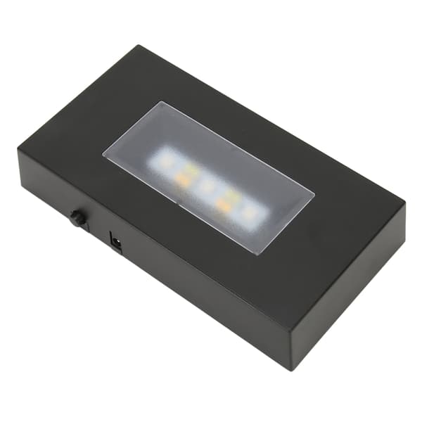 LED-lysstanderbase USB-drevet multimodus assorterede farver sort ABS rektangulær lysdisplaybase til glaskasse