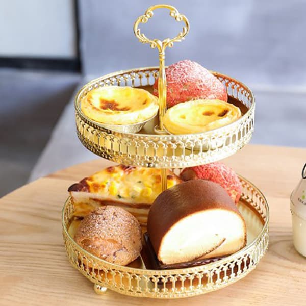 Koppar Guld Dubbellager Bakverktyg Bröllopsdesserttillbehör