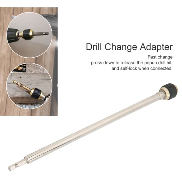 1/4in Hex Quick Change Borepatronadapter 300mm Pop-Up Stikværktøj